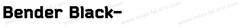 Bender Black字体转换